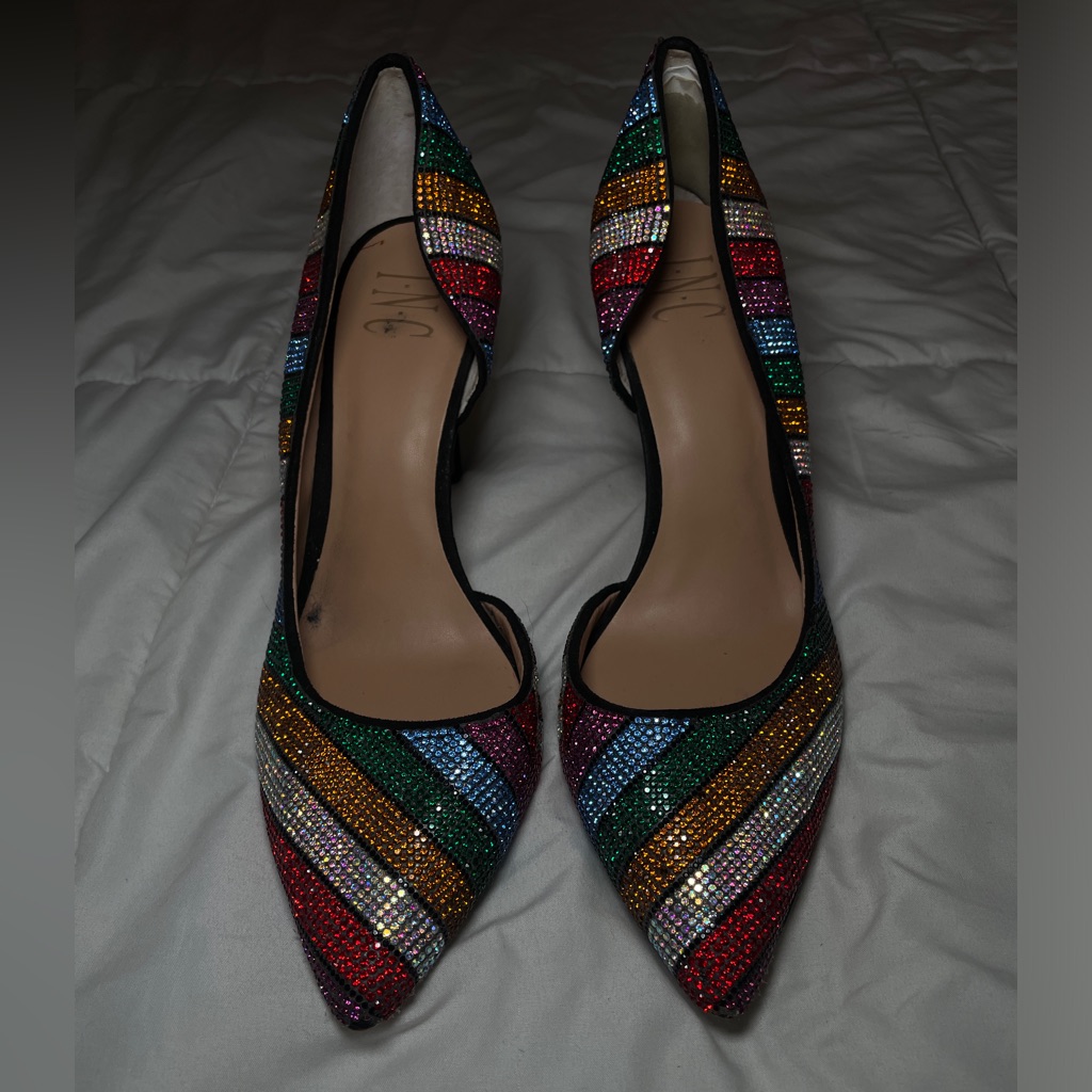 International Concepts Colorful Rhinestones Heels